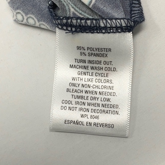 JM Collection women’s plus size 3/4 sleeve tunic with rhinestones, size 1X - Picture 6 of 8